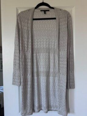 Silver Duster / Jacket / Sweater - Size XS